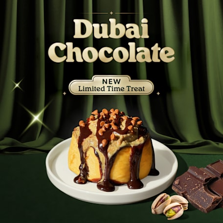 Cinnabon: Dubai Chocolate Has Arrived 🤎💚