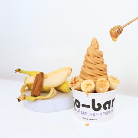 Yo-Bar: New topping. Honey and cinnamon bananas