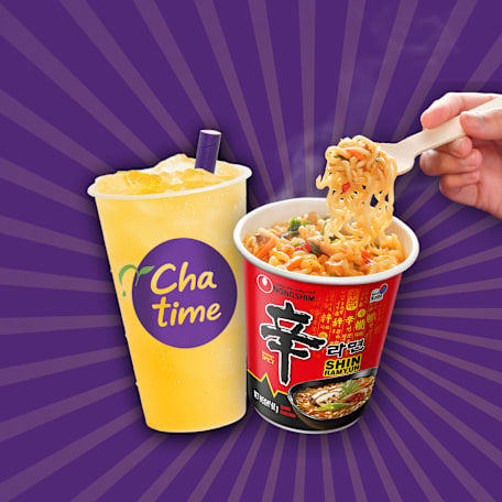 Chatime: $9 cup noodle & drink bundle