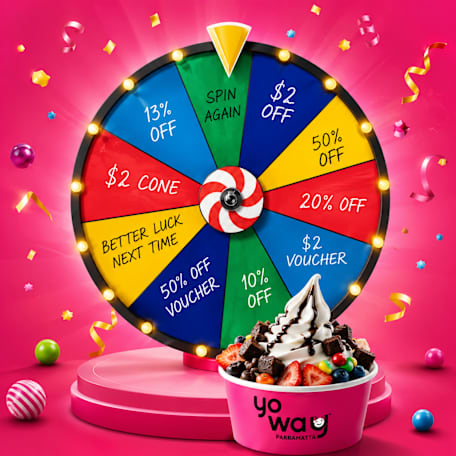 Yo Way Frozen Yogurt: Wheel of Rewards