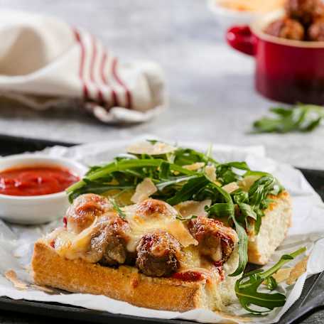 Shingle Inn: Meatball & Parmesan Open Melt