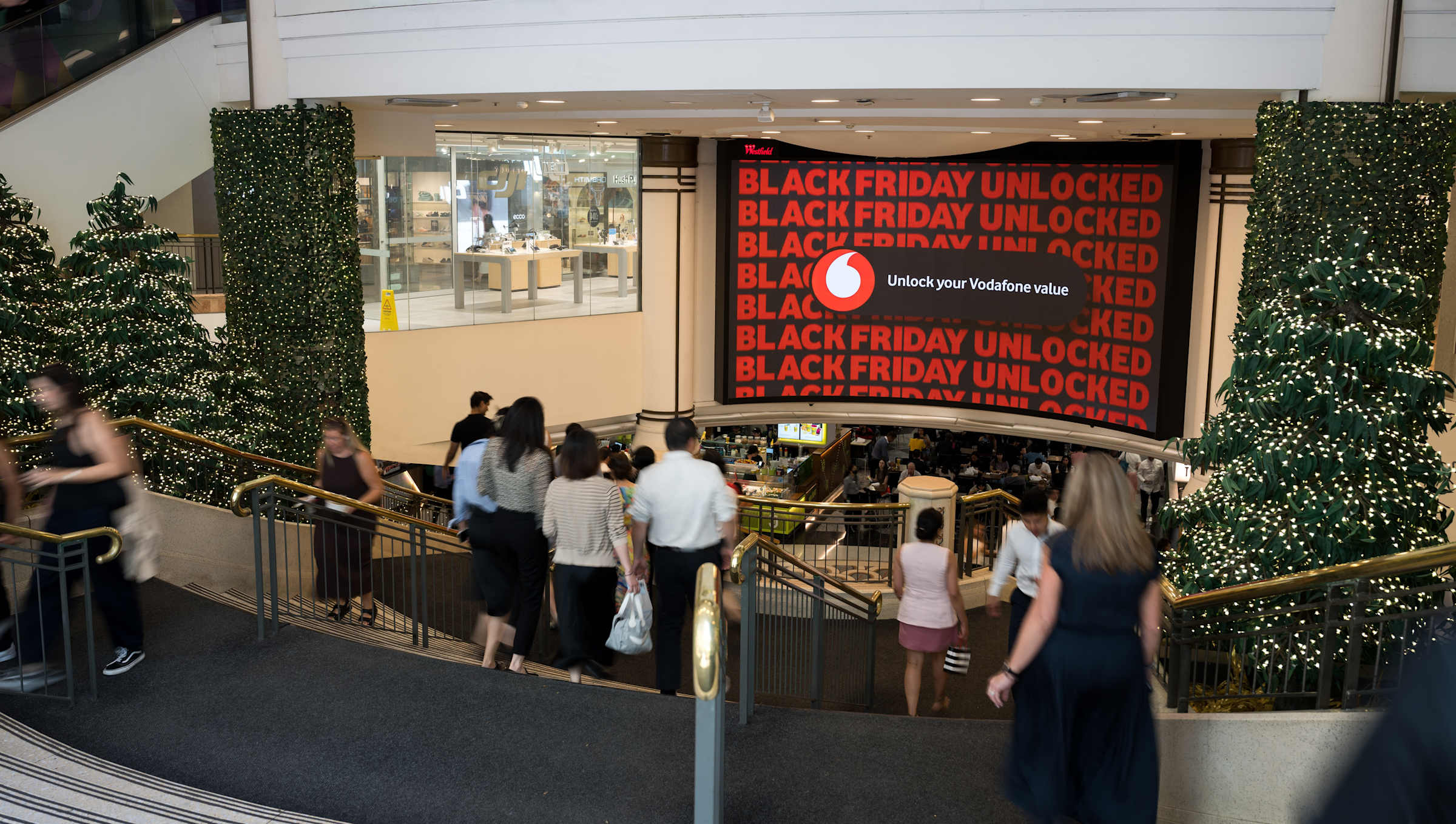 Westfield Sydney Vodafone Black Friday SuperScreen Nov2025