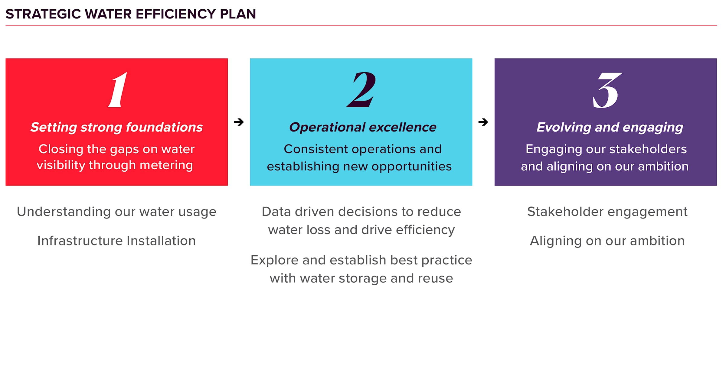 Strategic water efficiency plan